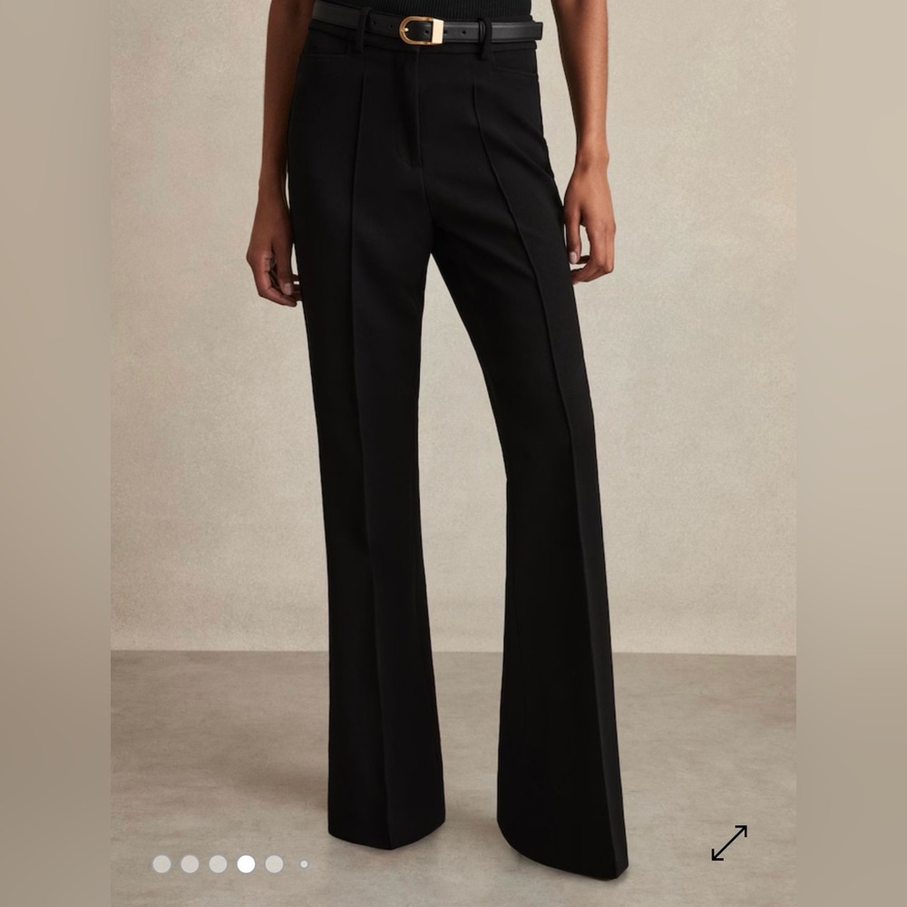 Reiss  Black Boot Cut Trousers
